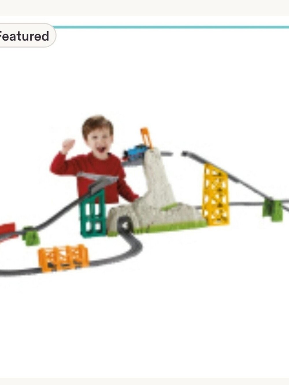 Thomas & Friends Blue Engine with Orange and Yellow Track Accents Playset
